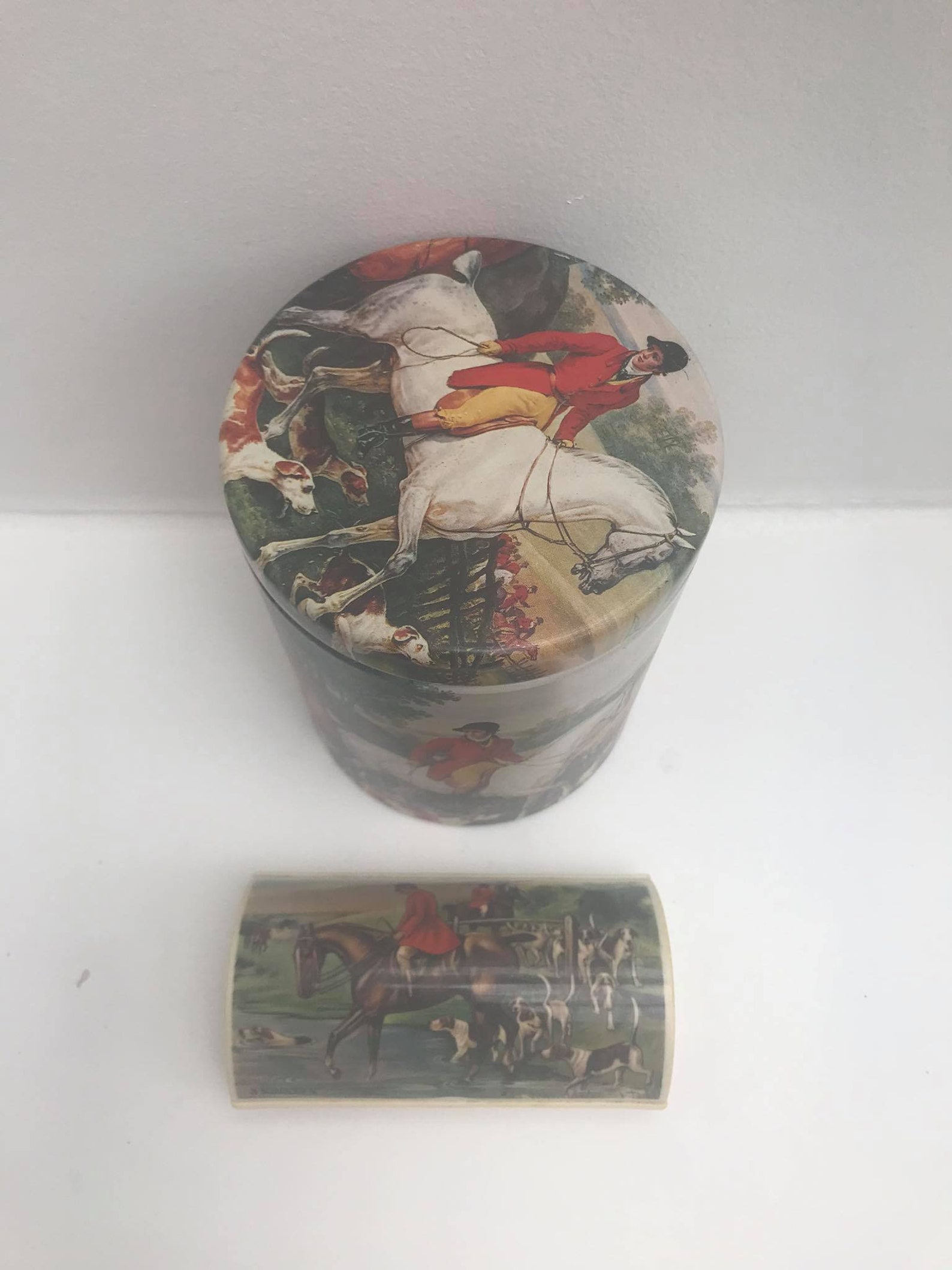 Fox Hunt Decor Tin Box Vintage French Hunting Fox and Hounds Etsy UK