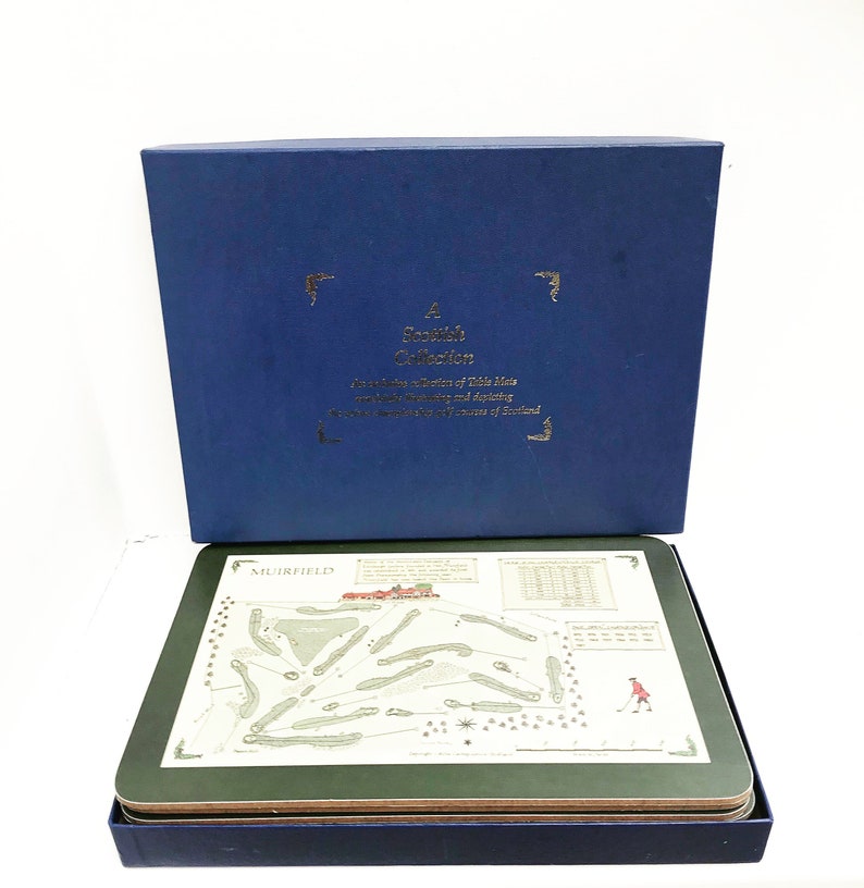 Table Mats Cork Placemats Set Of 8 Boxed Scottish Collection Etsy