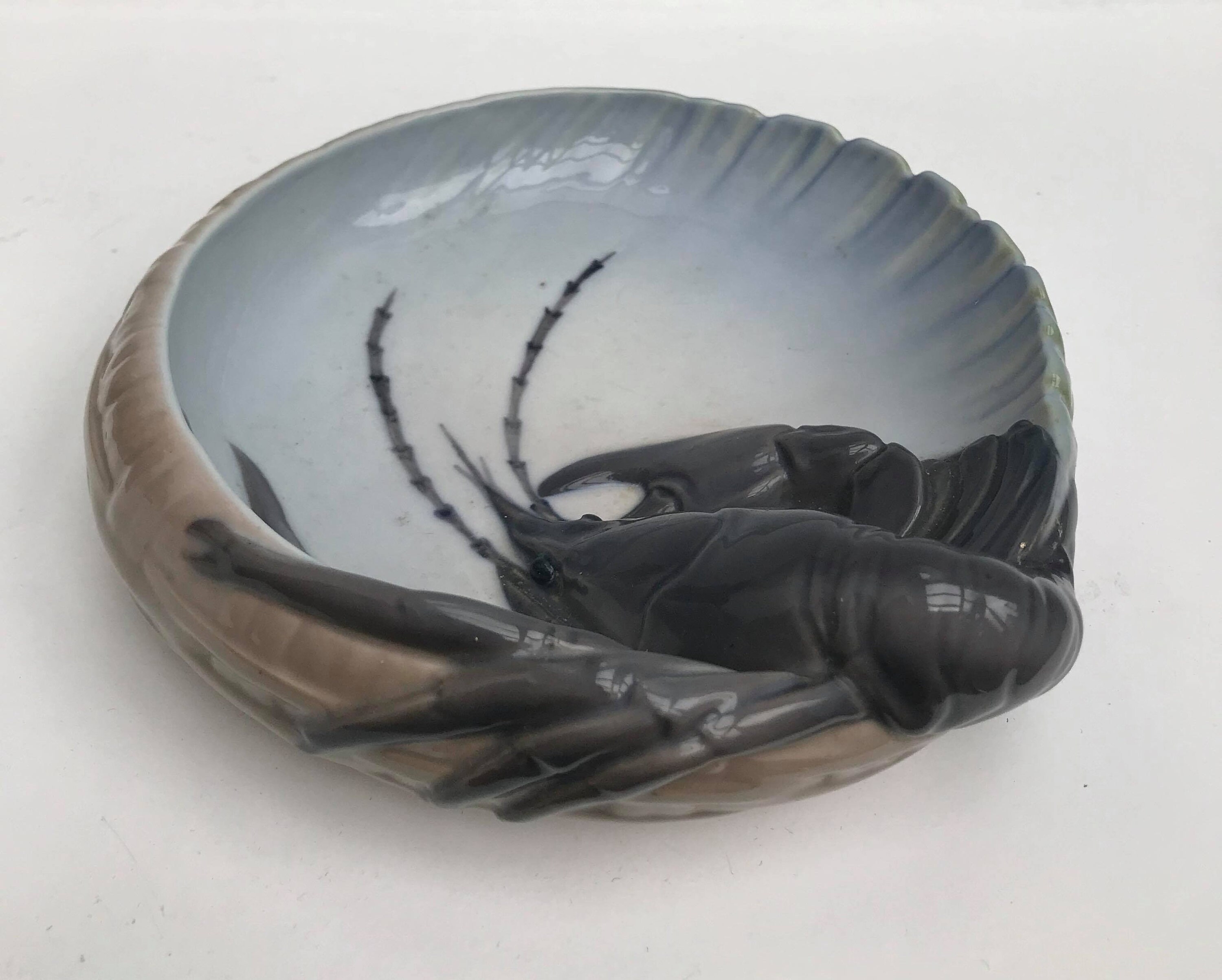 ロイヤルコペンハーゲン ヴィンテージ ロブスターボウル：手描きの