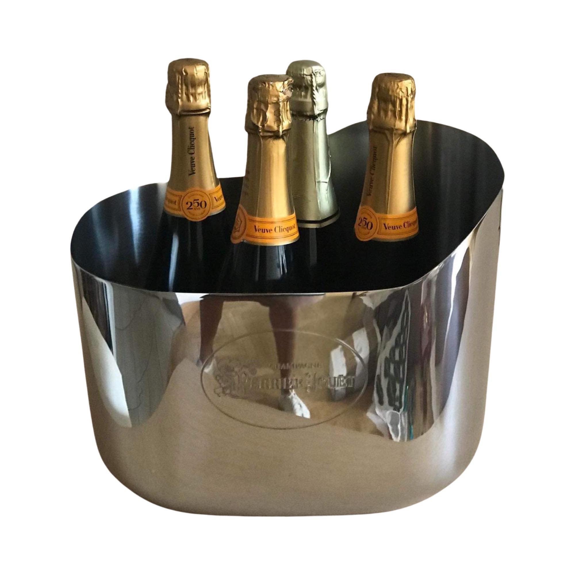 Veuve Clicquot Stainless Steel Cooler Champagne Bottle Cooler Ice Bucket  Prestige Vasque (Brushed)