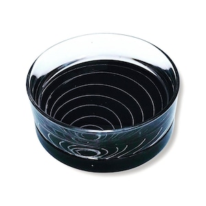 Ciotola in vetro di Murano Kinetic Black spiral Piatto in vetro di Murano italiano raro Vintage Italiano Mid Century Soffiato decoro nero MCM vanity decor