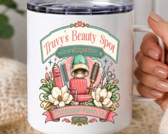 Dolly Mug, Steel Magnolias Mug, 12 Oz Insulated Coffee Mug with Lid, Southern Movie Gift, Country Music Fan Gift