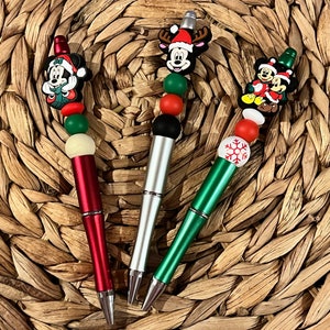 Weihnachten Micky Stift Weihnachten Minnie Stift Mausohren Weihnachten Stift Perlen Mickey Stocking Stuff Minnie Ohren Geschenk Mickey Ohren Geschenk