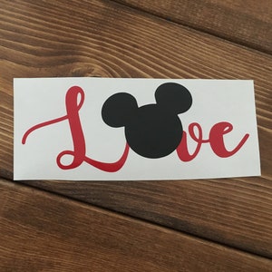 Mickey Decal Mickey Ears Decal Castle Decal Mouse Ears Vinyl Decal Mickey Vinyl Decal Mickey Love Vinyl Decal Mickey Car Decal