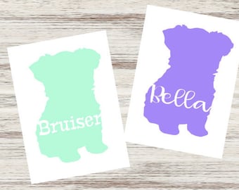 Dog Decal, Yorkie Decal, Vinyl Decal, Dog Breed Decal, Yorkshire Terrier Dog Mom Decal, Dog Lover Decal Dog Dad Yorkie Mom Dog Mom Mom Squad