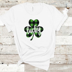 Saint Patrick&#39;s Day Shirt, Ladies St Patrick&#39;s Day Shirt, St Patrick&#39;s Day Shamrock Shirt, St Patrick&#39;s Day Shirt, Buffalo Plaid Shirt