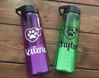 Vet Water Bottle Vet Tech Gift Vet Tech Bottle Vet Student Paw Print Bottle Veterinarian Gift DVM Water Bottle Veterinarian Bottle Dog Lover