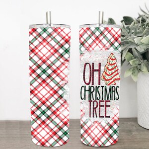 Christmas Tumbler Christmas Tree Cake Tumbler Little Debbie Tumbler Oh Christmas Tree Tumbler Plaid Christmas Tumbler Christmas Tree Tumbler