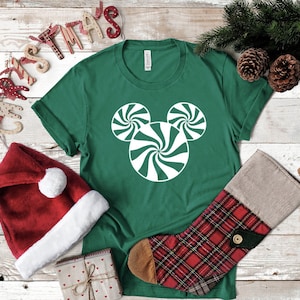 Christmas Mickey Shirt Peppermint Mickey Shirt Christmas Mickey Ears Christmas Mouse Ears Shirt Christmas Minnie Shirt Minnie Ears Shirt