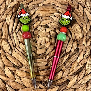 Christmas pen Santa pen Christmas green monster pen gr inch pen stocking stuffer