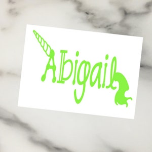 Unicorn Decal, Unicorn, Unicorn Horn Decal Unicorn Name, Vinyl Decal, Car Decal, Yeti Decal, Unicorn Yeti Decal, Unicorn Laptop Decal Yeti