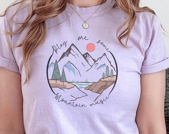 Play me some mountain music Shirt, Country Music Shirt, Southern Rock Music, Vintage Country Music Shirt, Music Lover Shirt