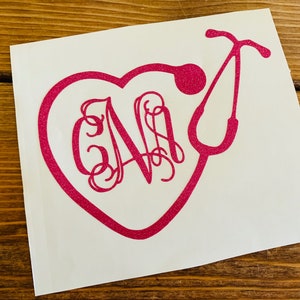 Stethoscope Decal, Nurse Decal, RN Decal, Iphone Decal, Laptop Decal, CNA Decal, Nursing Student Gift, Nursing Student, Nurse Gift CNA Gift