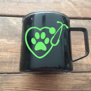 Vet Tech Coffee Mug, Veterinarian Coffee Mug, Vet Tech Gift, Veterinarian Gift, Vet Tech Week Gift, Stethoscope Coffee Mug, Campfire Mug