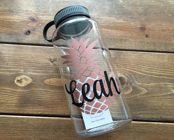 Water Bottle Pineapple Bottle Pineapple Tumbler Wide Mouth Etsy