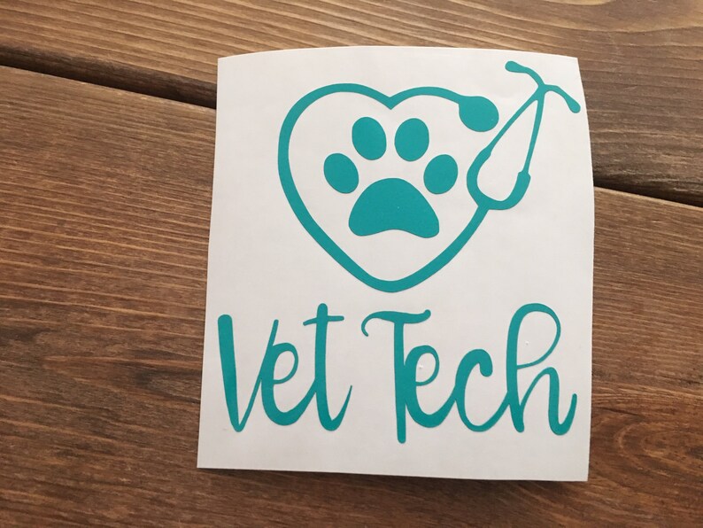 Vet Tech Decal Veterinarian Decal Vet Tech Sticker Vet Student Etsy