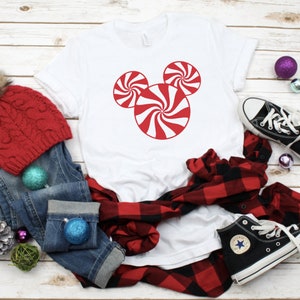 Christmas Mickey Shirt Peppermint Mickey Shirt Christmas Mickey Ears Christmas Mouse Ears Shirt Christmas Minnie Shirt Minnie Ears Shirt
