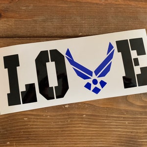 Air Force Decal, Air Force Mom Decal, Military Decal, WingMom Decal, Air Force Love, Air Force Support Decal, Air Force Vet Decal