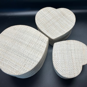 LAST ONE! Heart-Shaped Pandan Boxes | Handwoven Storage | Romantic Gift | Set of 3