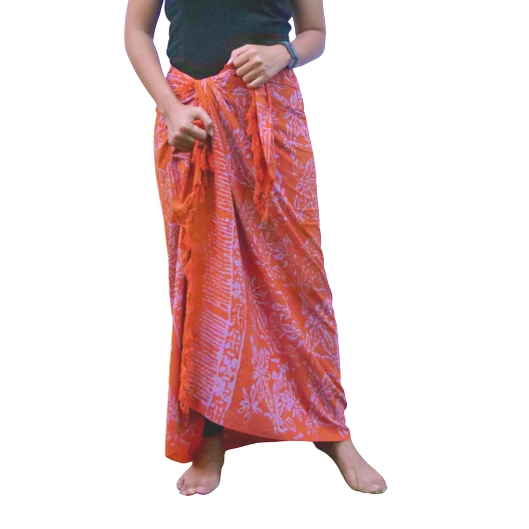 Orange Sarong Pink Sarong Floral Sarong Handmade Sarong - Etsy