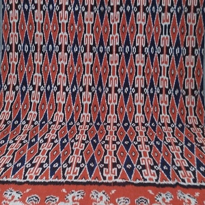 Woven Fabric - Ancient Loom - Sumba Ikat - cotton-Handwoven Fair-Trade Tribal Native-Ethnic Woven Fabric - Home Décor - Craft Supply Fabric
