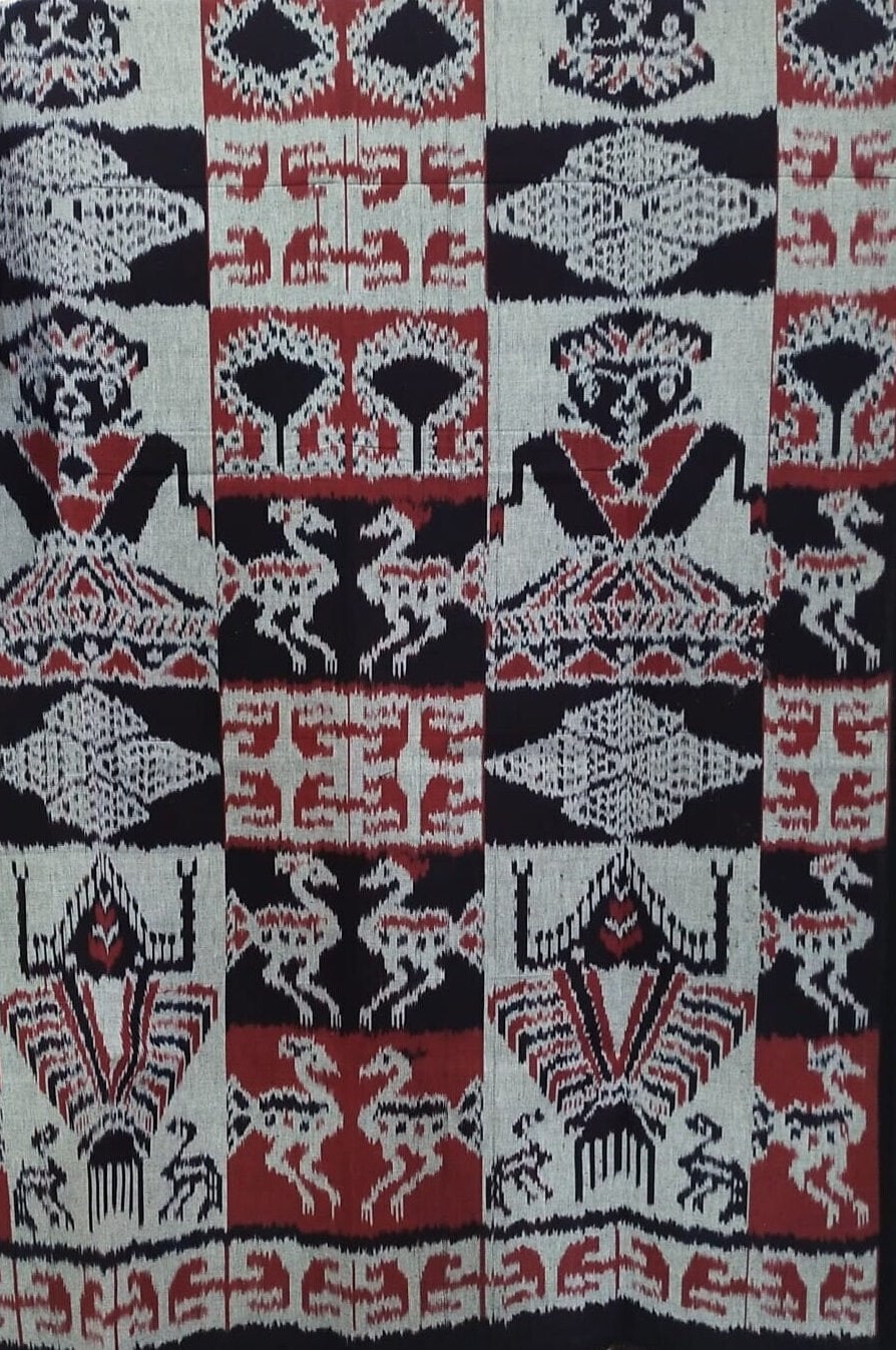 Heavy Woven Fabric - Ancient Loom - Sumba Ikat -Handwoven Fair-Trade Tribal Native - Ethnic Woven Fabric - Home Décor - Craft Supply Fabric