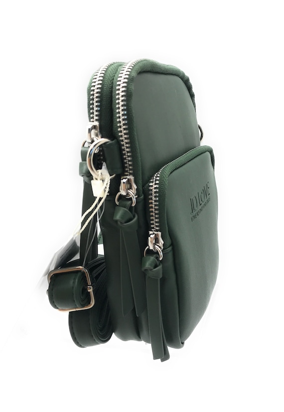 Crossbody Bag iPhone Bag Mini Bag Passport Bag Travel Bag RFID Bag Hunter Green Organizer Bag Light Bag Gift vegan Leather Bag Etsy
