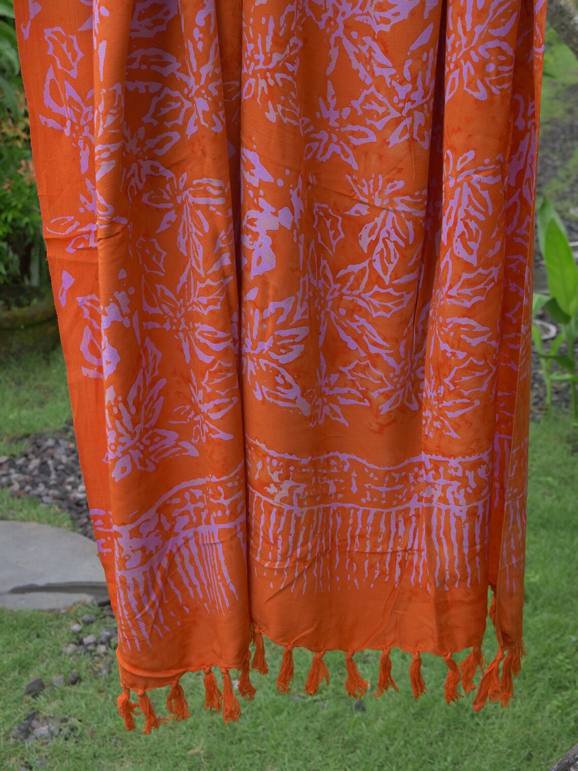 Orange Sarong Pink Sarong Floral Sarong Handmade Sarong - Etsy