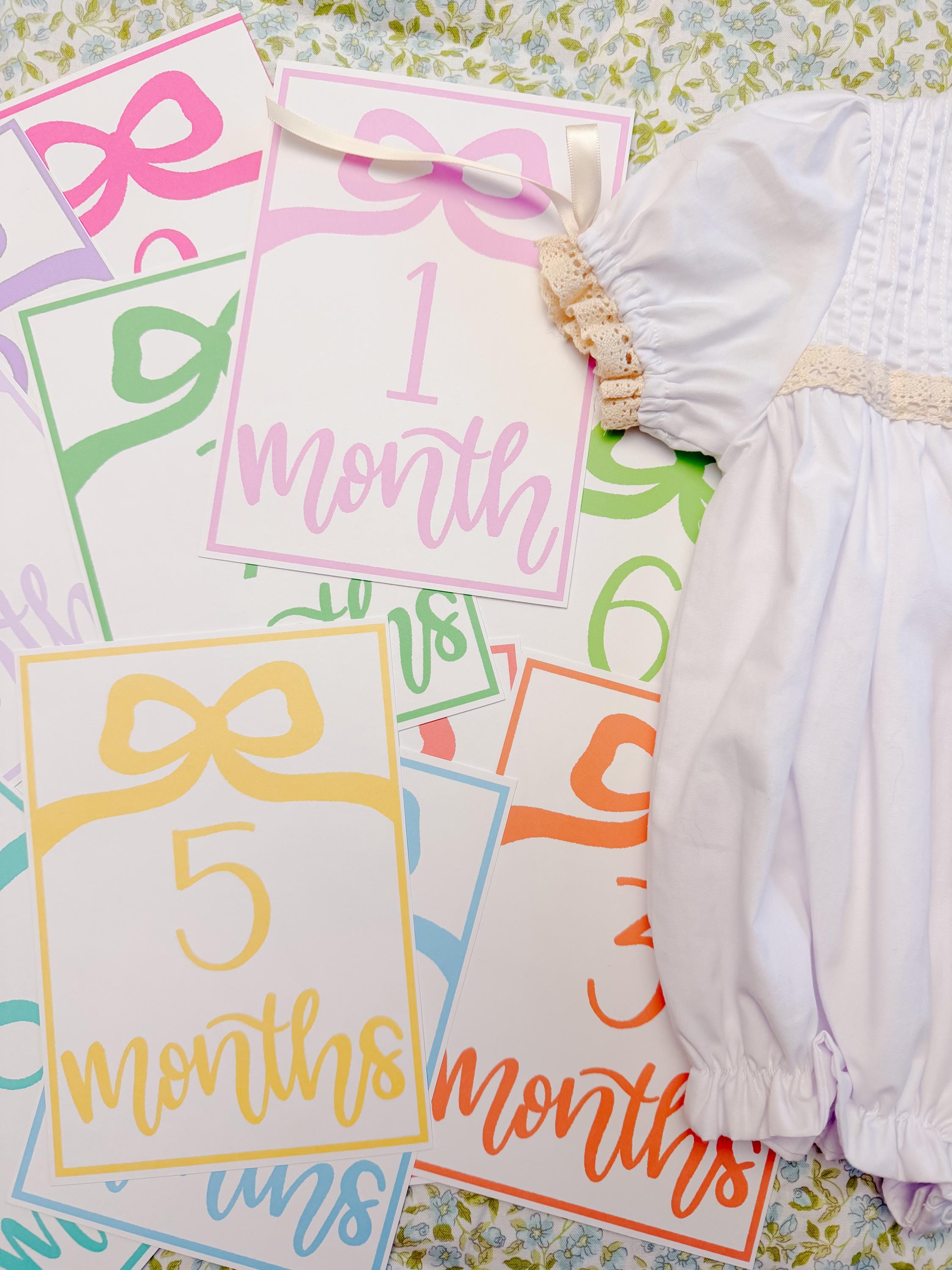 Baby Monthly Milestone Cards | Baby Shower Gift | Newborn Photos | Baby ...