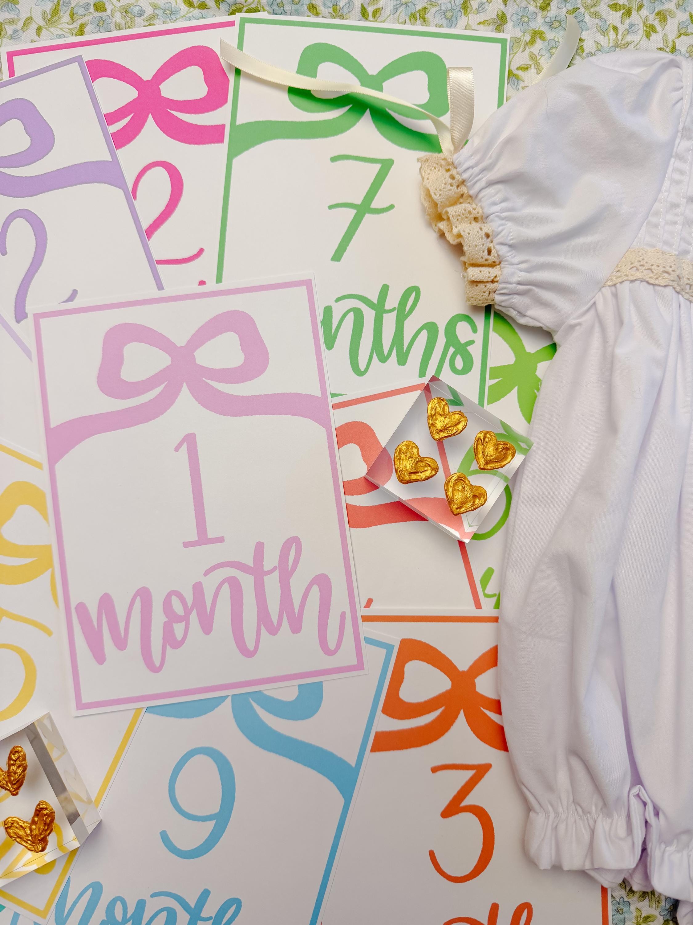 Baby Monthly Milestone Cards | Baby Shower Gift | Newborn Photos | Baby ...