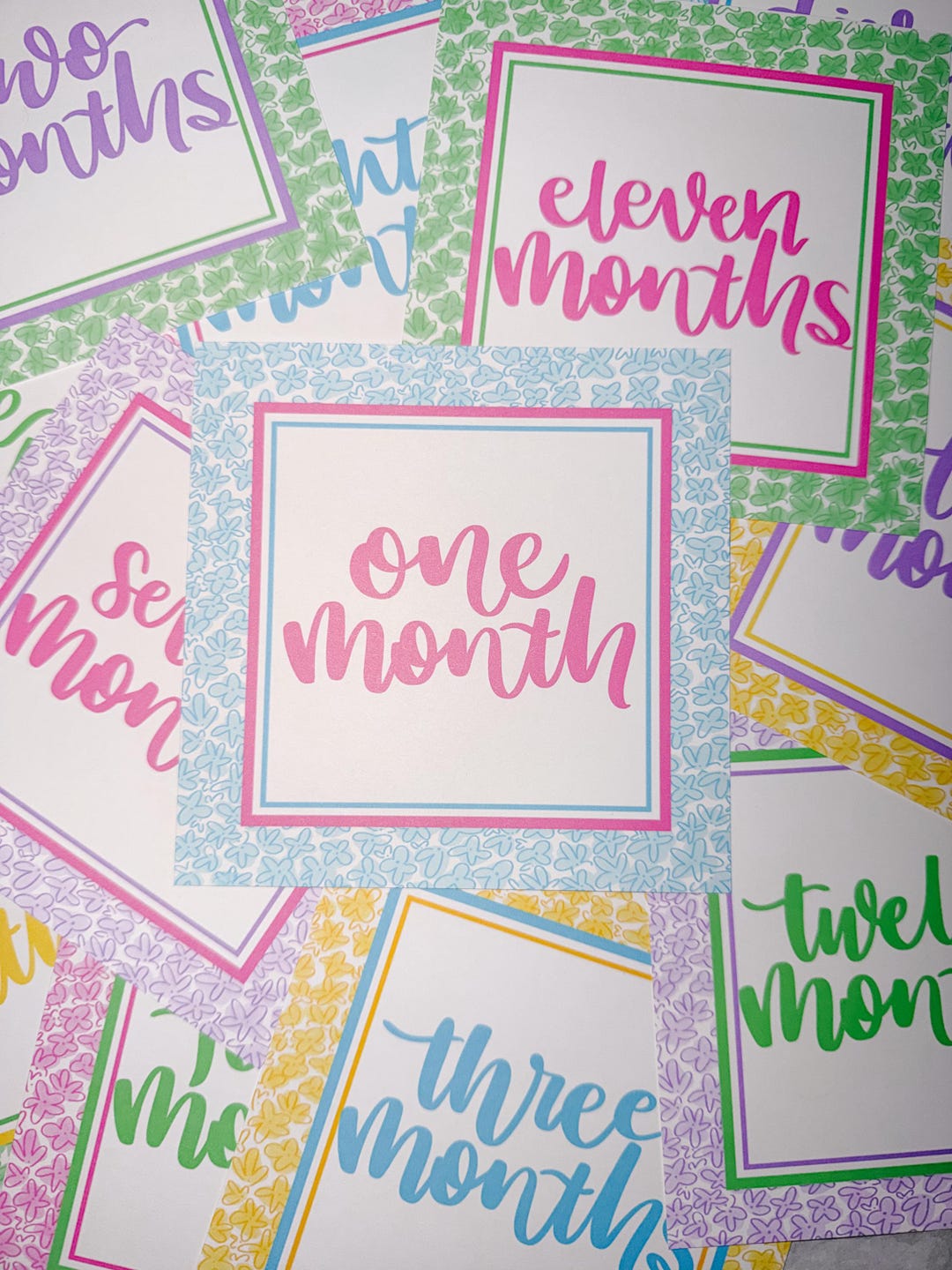 Baby Monthly Milestone Cards | Baby Shower Gift | Newborn Photos | Baby ...
