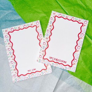 Biglietti di auguri personalizzati per insegnanti / biglietti di auguri scolastici / ritorno a scuola / regalo per insegnanti / cancelleria personalizzata / apprezzamento per gli insegnanti / scuola