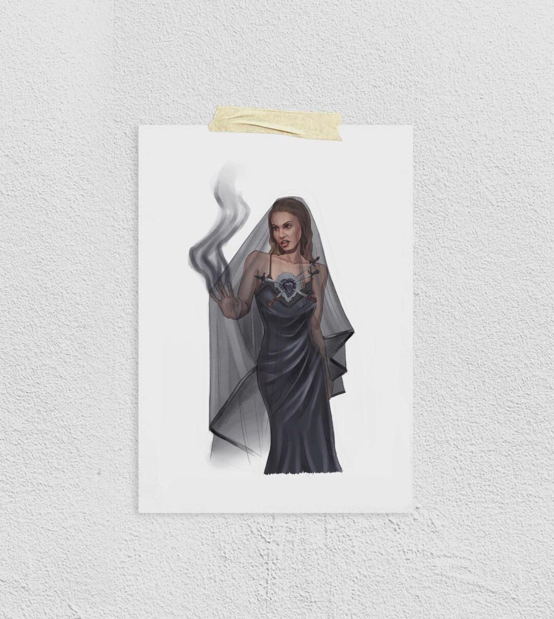 Lana Del Rey as a Witch Art Print Custom Fan Art Limited Edition ...