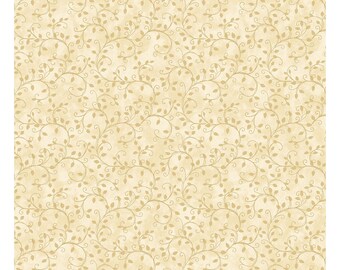 Sunshine vine natural fabric, Benartex Fabrics, Cheryl Haynes, Sunshine Garden, Cotton Quilting Sewing Apparel Fabric by the Yard