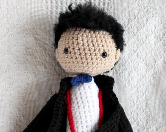 Peluche all'uncinetto di Doctor Who, il secondo dottore, fatto a mano