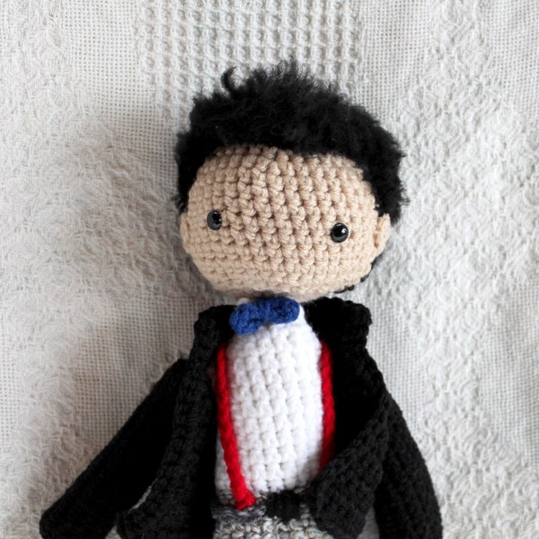 Doctor Who Doll, The Second Doctor Plush, Patrick Troughton, Handmade Soft Doll,Crochet Plush