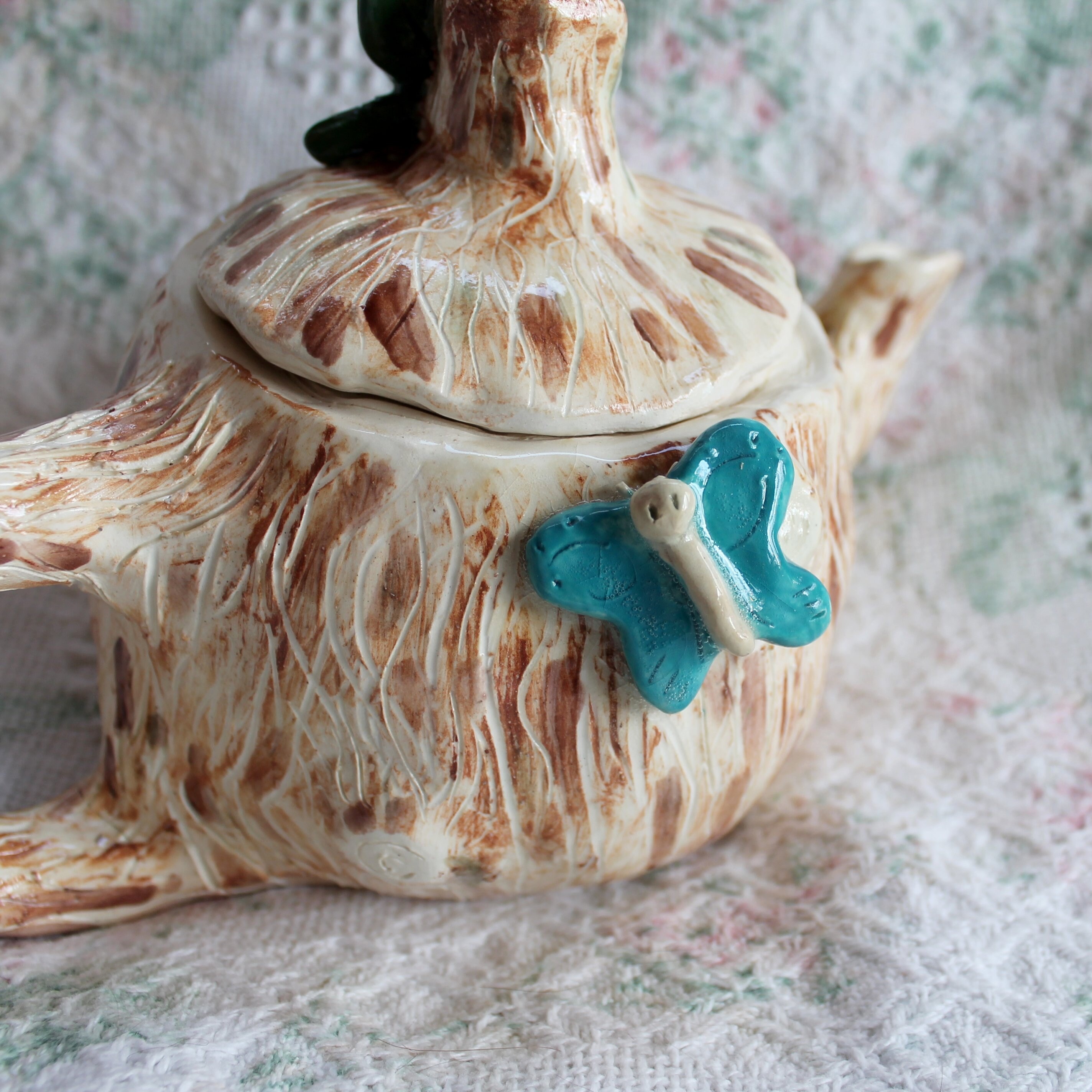Artisan Ceramic Teapot Nature Inspired Teapot Unique Coffee Etsy