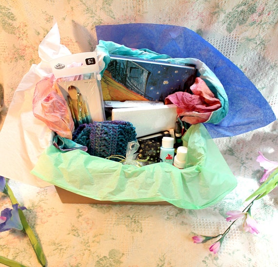 Artist Gift Box Crafty Gift Set Art Supplies Box Friendship Etsy