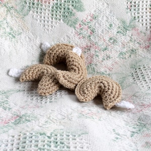 Fortune Cookie Cat Toy, Crocheted Handmade Cat Toy, Cute Kitty Toy, All Natural Catnip-Stuffed