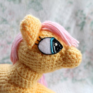 Sweet Heart Pony Plush, MLP Inspired Plush, OC Pony Plush, Handmade Stuffed Animal, Crochet Horse Plush