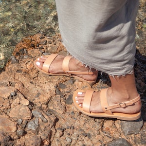 Ancient Greek leather sandals, Ankle  sandals, Strappy sandals, Minimalist sandals, Women Sandals , Women Shoes  IACHI