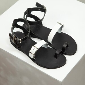 Leather sandals, Black sandals, Greek sandals, Handmade, Gladiator sandals, Strappy sandals 画像 8