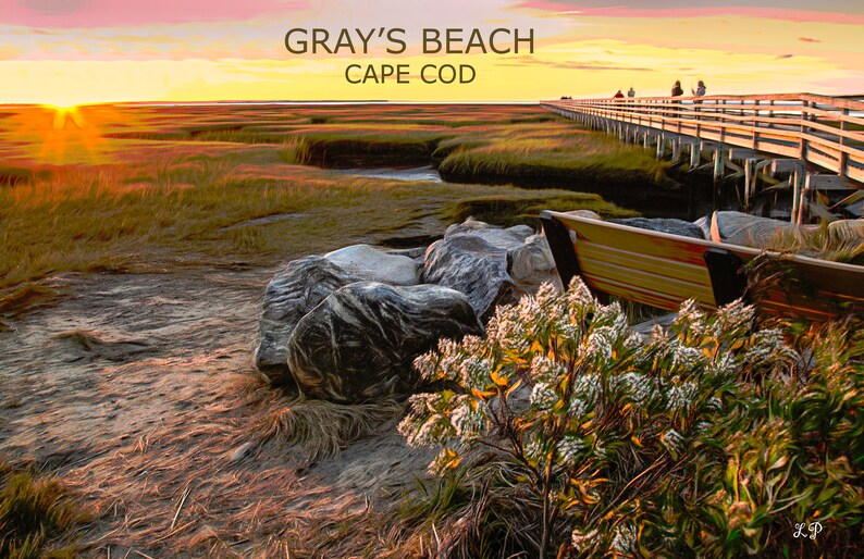 Digital File Instant Download Cape Cod Yarmouth Port, Gray's Beach