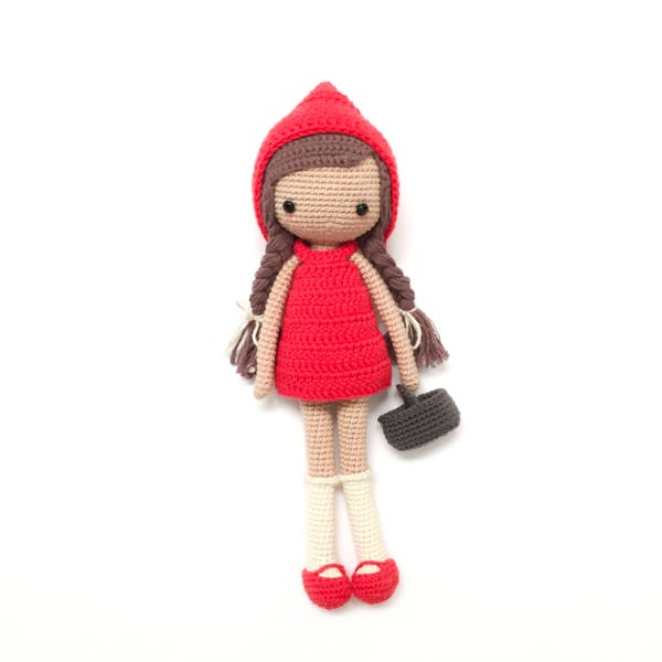 La Crocheteria • CAPERUCITA Roja / Little Red Riding Hood  • crochet pattern • Patrón amigurumi crochet •
