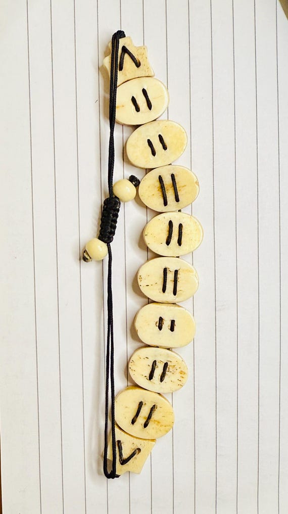 Bone carved adjustable bracelet - image 5