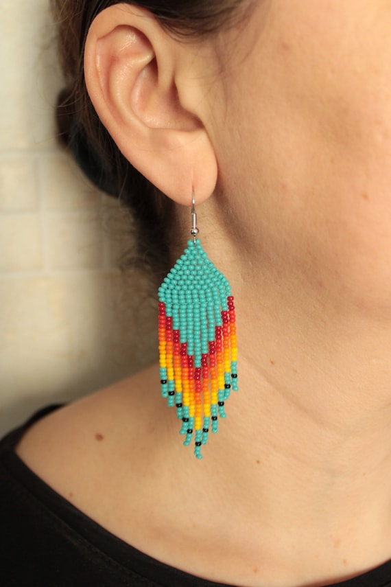 Etsy fringe earrings outlet