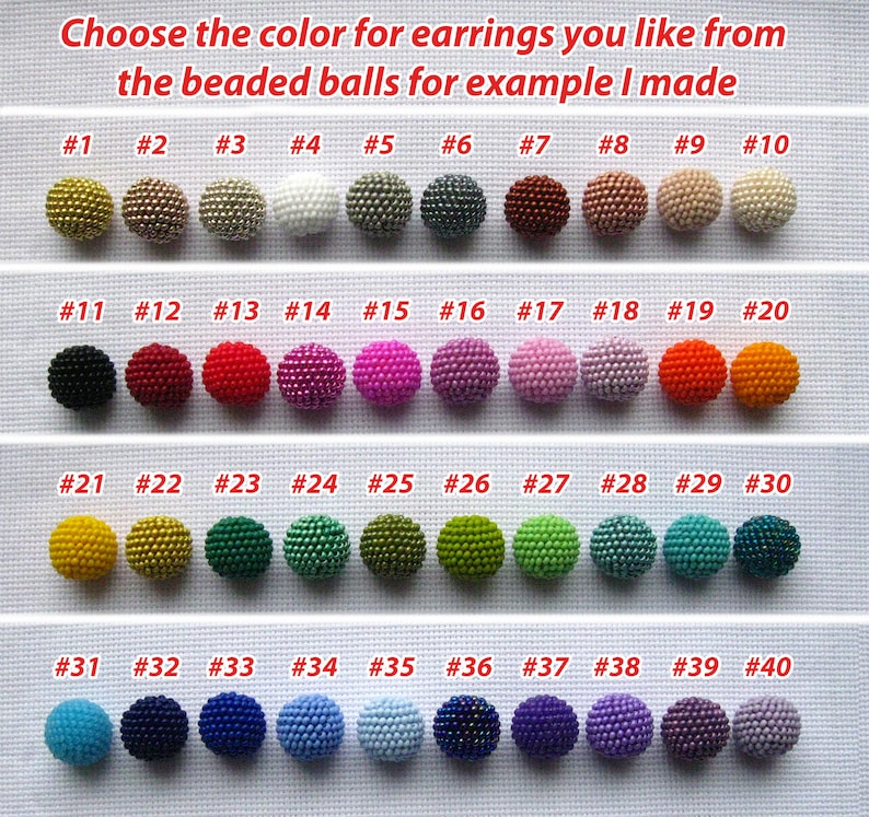 Deep Pink Bon Bon Earrings Clips/Studs, Beaded Balls Fuchsia Earrings, Hot Pink Ball Drop Earrings, Round Bauble Earrings, Beaded Earrings image 2