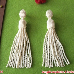Ivory Tassel Detail Earrings main image 0