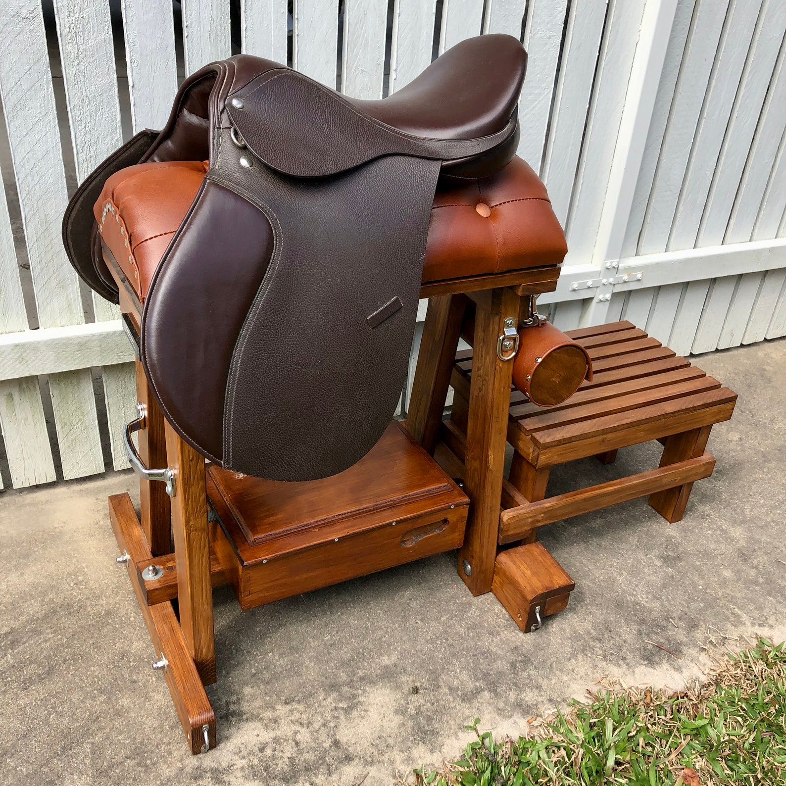 Saddle Stand Glory Gear Chest Saddle Rider With Stool Etsy