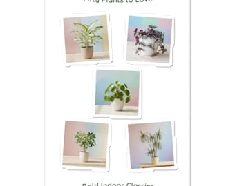 Vinyl Sticker Sheet - Bold Indoor Classics - Housplant Stickers